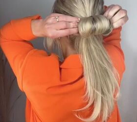 try this easy hack for the perfect bun this spring, Creating bun