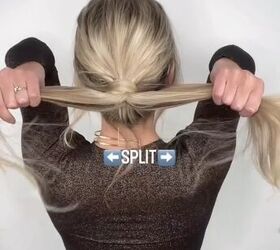 this is the easiest way to get the rope braid look, Splitting hair