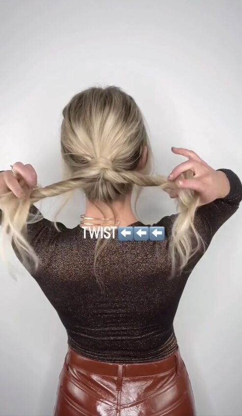this is the easiest way to get the rope braid look, Twisting hair