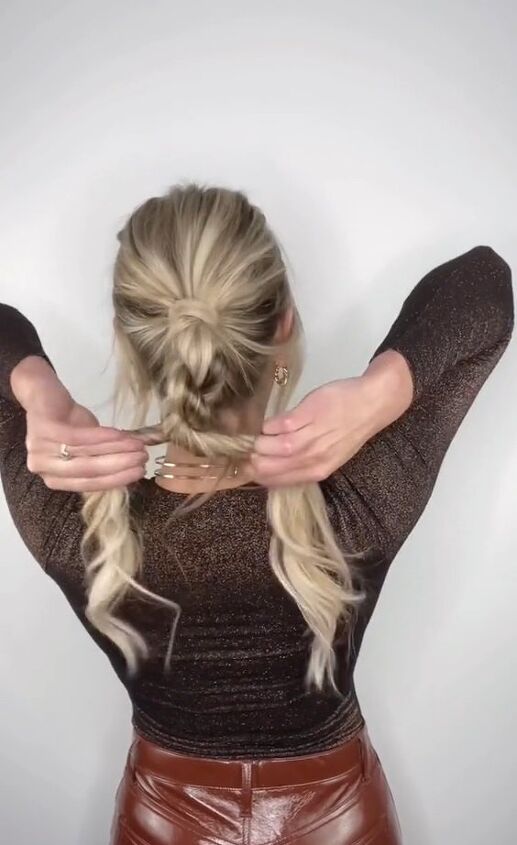 this is the easiest way to get the rope braid look, Twisting sections together
