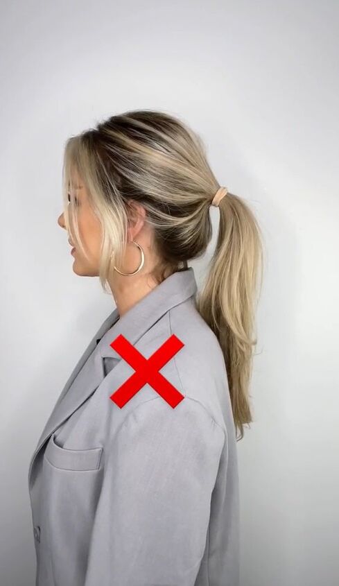 simple hack for lifting your ponytail, How not to tie ponytail