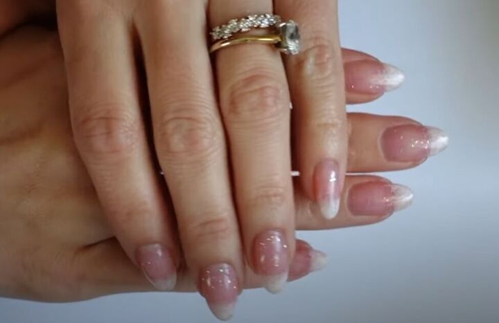 easy french ombre gel nails tutorial, French ombre nails