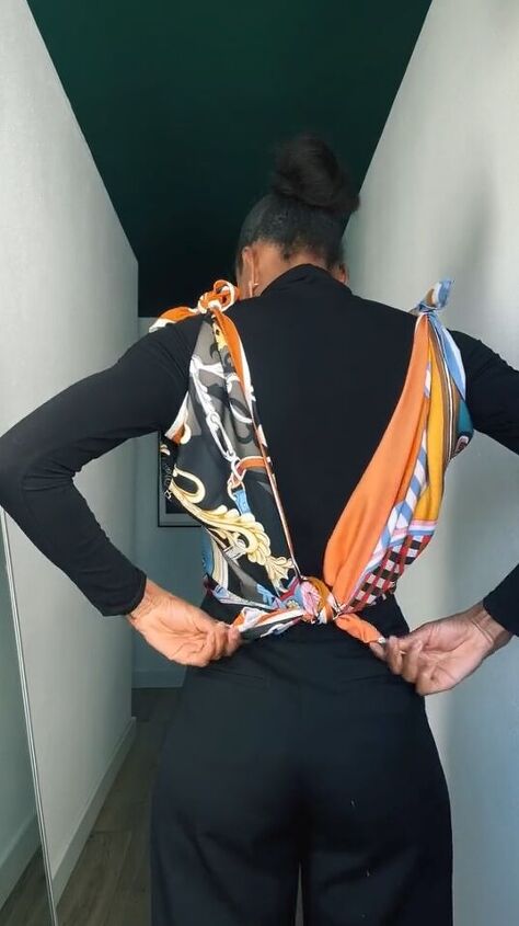 grab 2 silk scarves and upgrade your look, Tying