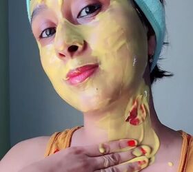 cover your body in this mask for better skin, Applying DIY body polish
