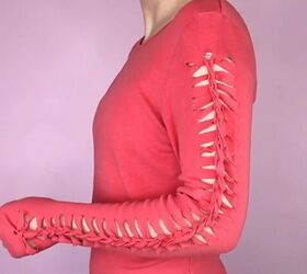 easy diy t shirt and leggings weaving tutorial, T shirt weaving design