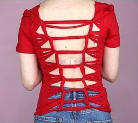 easy diy t shirt weaving tutorial, Easy t shirt weaving design
