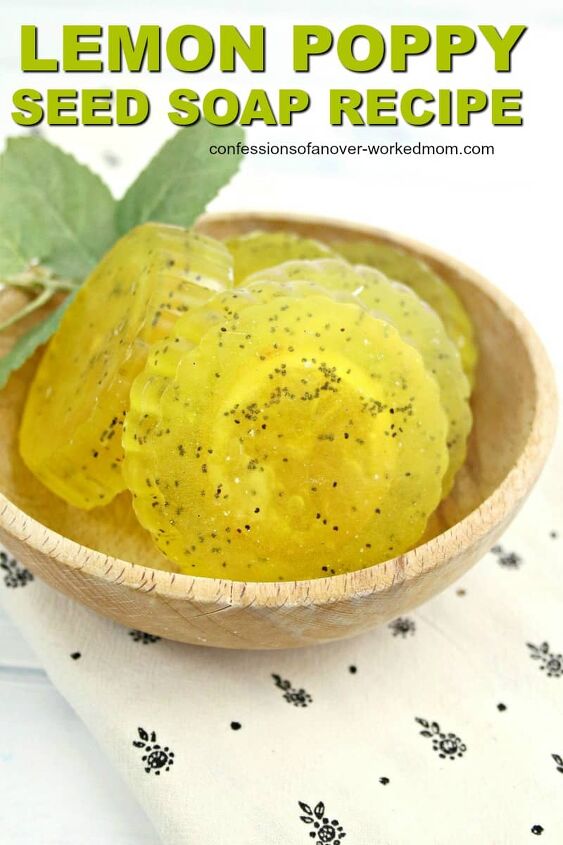 lemon poppy seed soap recipe to exfoliate your skin, Lemon Poppy Seed Soap Recipe for Exfoliating Skin