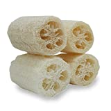 diy loofah soap, 4 Natural Loofah Exfoliating Body Sponge Scrubber for Skin Care in Bath Spa Shower Pack of 4