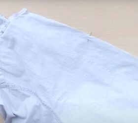 easy men s shirt refashion how to diy an embroidered floral top, Center front seam