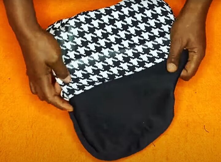 how to diy a cute shoulder bag, Attaching the lining