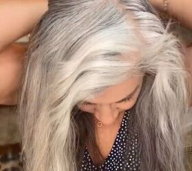 this hairstyle looks fabulous with your gray hair, Sectioning hair