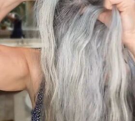 this hairstyle looks fabulous with your gray hair, Twisting hair