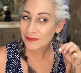this hairstyle looks fabulous with your gray hair, Adding volume