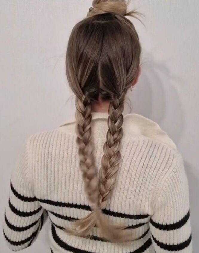 perfect hair hack for those who can t double dutch braid, Braided pigtails