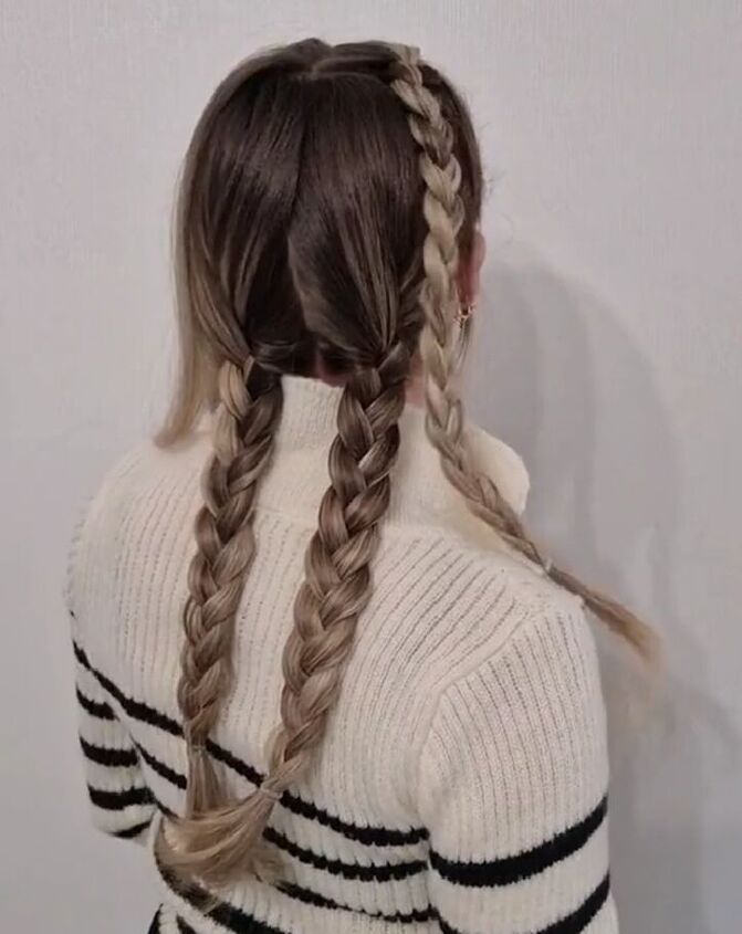 perfect hair hack for those who can t double dutch braid, Braids