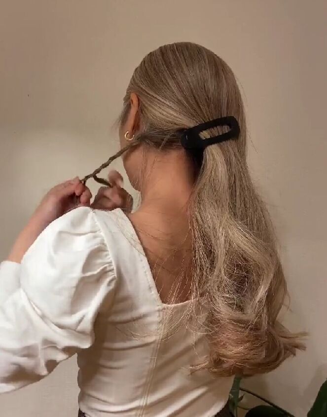 romantic hairstyle perfect for date night, Creating thin braids