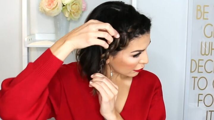 how to create a sexy dutch side braid, Braiding hir