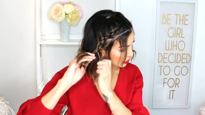 how to create a sexy dutch side braid, Braiding hair