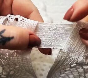 upcycle tutorial how to diy a net skirt, Inserting elastic