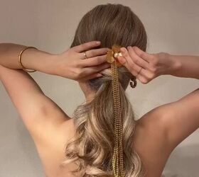 easy ponytail hack to make it look elegant, Adding adornment
