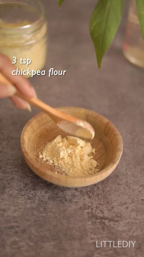 how to diy an easy protein powder paste for hair loss, Chickpea flour