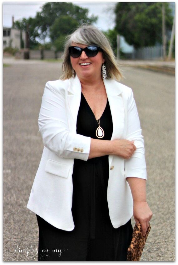 one little black jumpsuit styled two ways, Black jumpsuits are the new LBD blackjumpsuit plussizefashion fashionforcurves summerfashion2019 fashionforwomenover40 agelessstyle