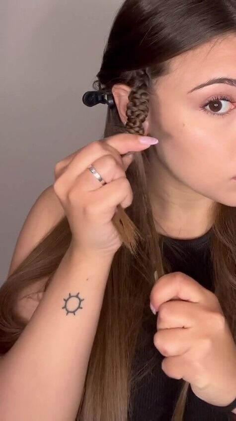 do this to your braid for a unique new look, Sliding braid upward