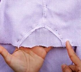 how to diy a cute off shoulder top, Attaching the sleeves