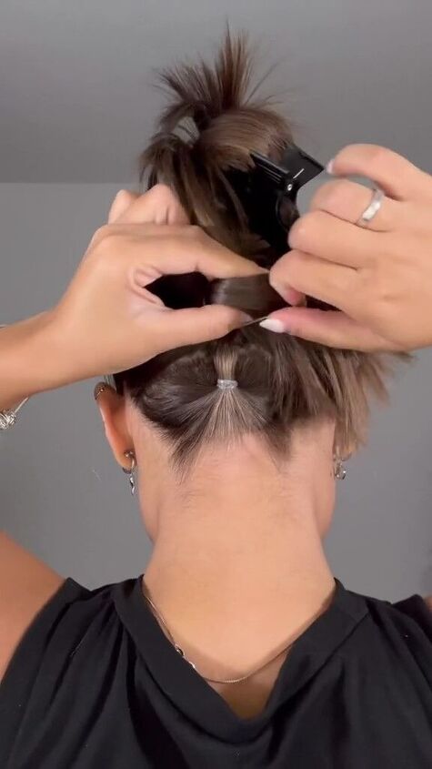 perfect hairstyle to keep those short hairs together, Incorporating sections