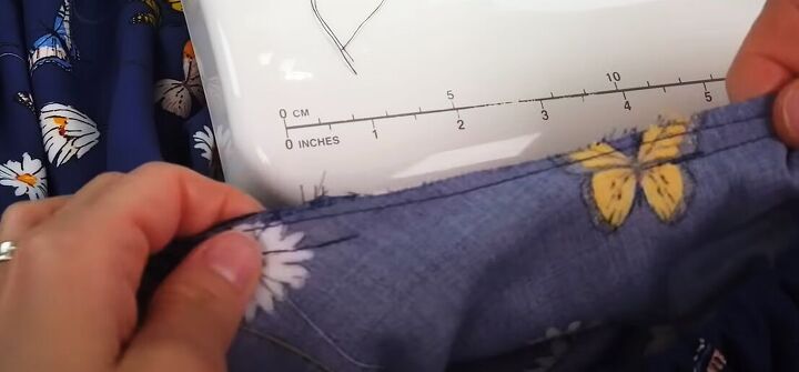 how to diy an elegant layered chiffon skirt, Attaching the waistband