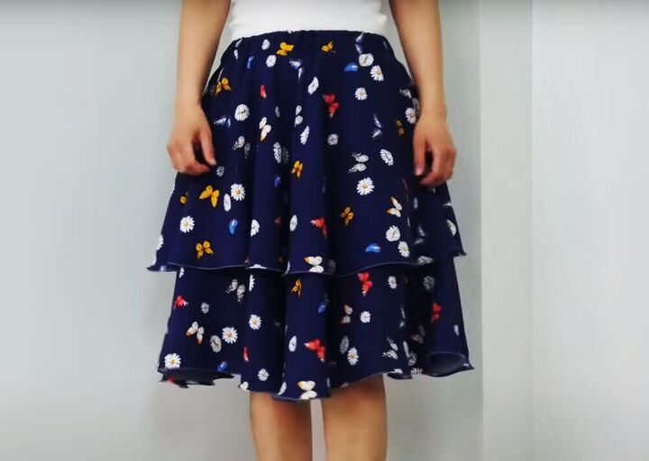 how to diy an elegant layered chiffon skirt, Layered chiffon skirt