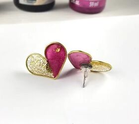 How to DIY Cute Heart Earrings From Resin