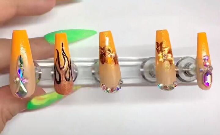 diy summer orange nails, DIY summer orange nails