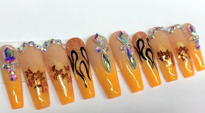 diy summer orange nails, DIY summer orange nails