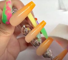 diy summer orange nails, Creating orange ombre coat