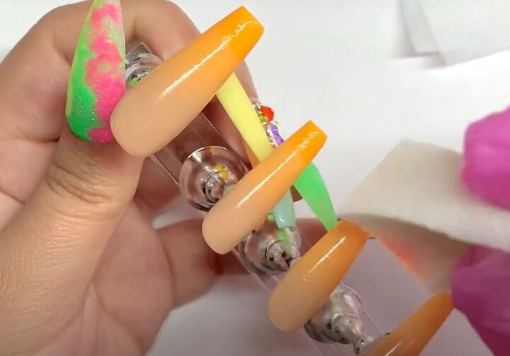 diy summer orange nails, Creating orange ombre coat