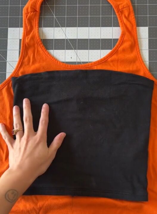 turn that tank you hate into a tube top you love, Using tube top as template