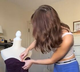 this super easy neckline alteration will change your whole look, Pinning fabric