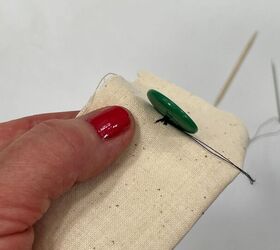 how to sew on a button simple hand sewing method, button two hole