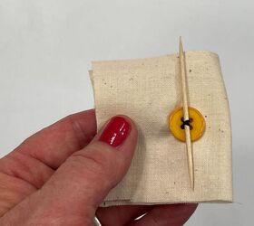 how to sew on a button simple hand sewing method, button four hole