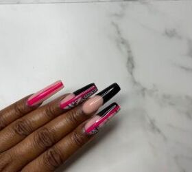 Classy Pink and Black Nails Tutorial