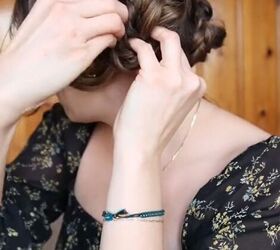 the perfect hairstyle for hot summer days, Making buns from braids