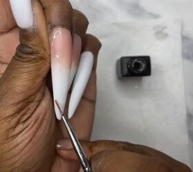 Glamorous DIY White Wedding Nail Idea | Upstyle