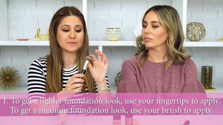 makeup hacks, Fingertips vs foundation brush