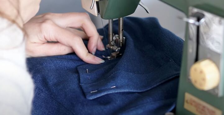 vintage jeans sewing pattern, Pockets