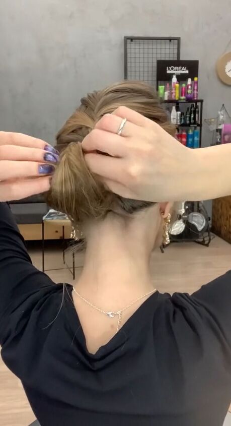 end your braid like this, Rolling hair
