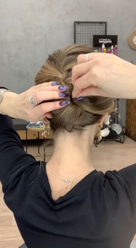 end your braid like this, Securing hair