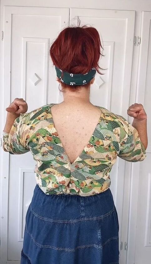 turn a thrifted men s shirt into a summer blouse, Blouse hack