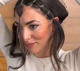 try this easy hairstyle at your next festival, Separating hair