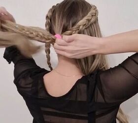 these criss cross braids are perfect for festivals, Criss crossing braids